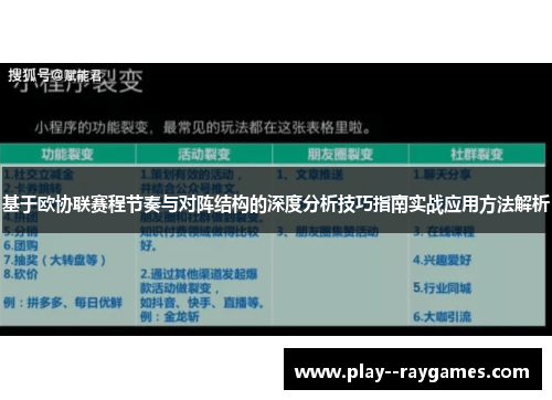 基于欧协联赛程节奏与对阵结构的深度分析技巧指南实战应用方法解析 基于欧协联赛程节奏与对阵结构的深度分析技巧指南实战应用方法解析